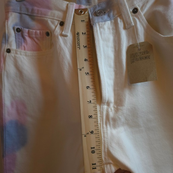 Levi's 501 Original Straight Leg Jeans Women 27x30 Tie Dye High Rise Button Fly - Picture 12 of 13
